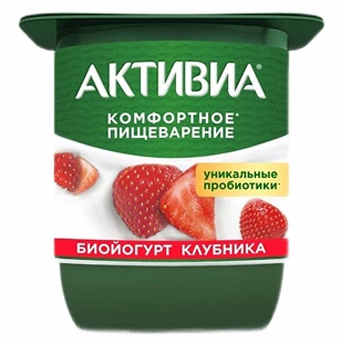 Йогурт Активия клубника 2,9% 110гр пэт