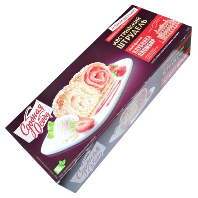 Штрудель Сдобная особа Австрийский клубника,пломбир 400гр