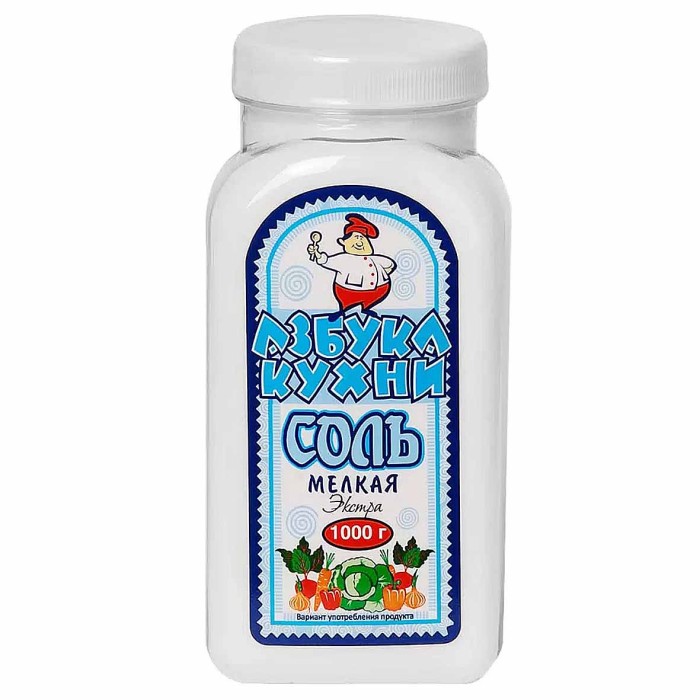 Соль Азбука кухни Экстра мелкая 1000гр пэт