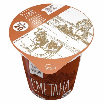 Сметана Мишарское 20%  350гр пэт