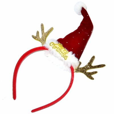 Ободок Новогодний колпак с рожками