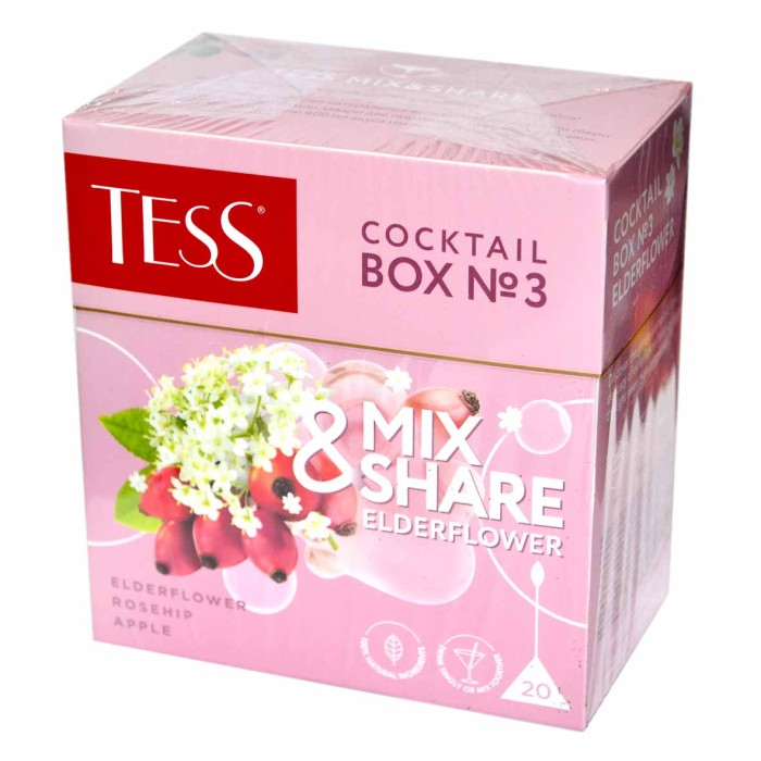 Чай Tess Cocktail Box №3 оолонг с ароматом бузины 20*1,5гр к/у