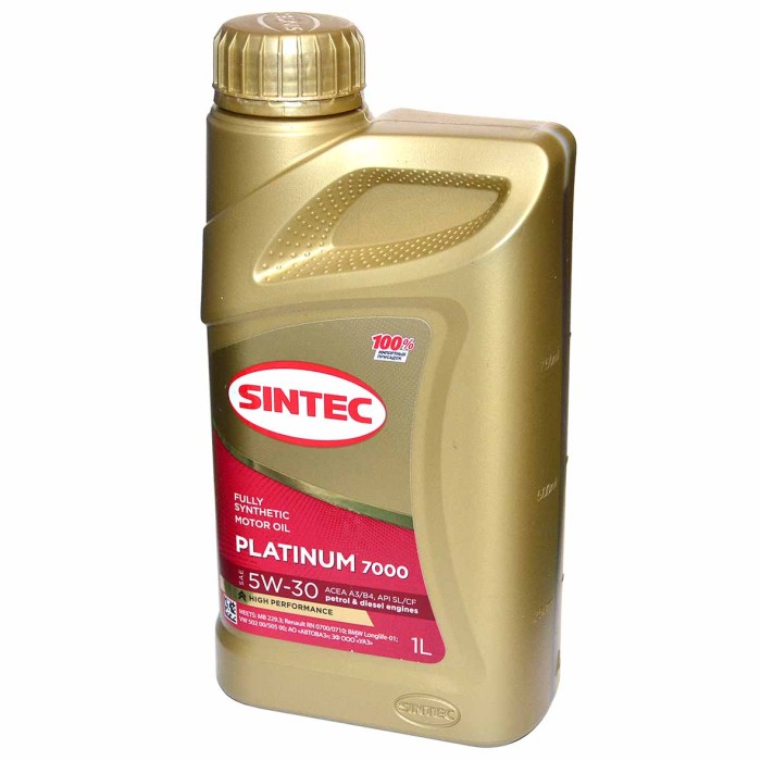 Масло моторное Sintec Platinum SAE 5w-30 1л пэт