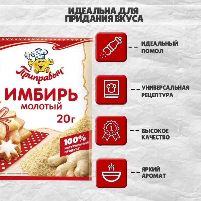 Имбирь Приправыч молотый 20гр м/у
