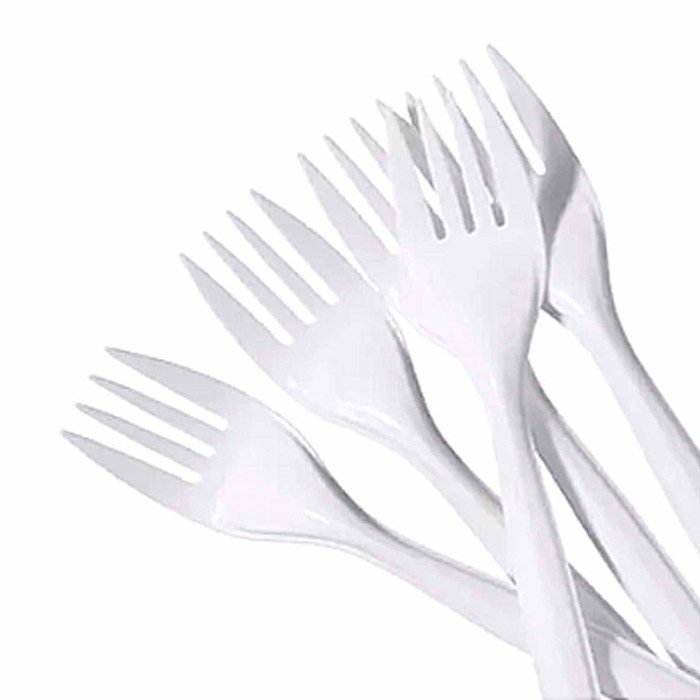 Вилка Paclan пластик белая 6шт м/у