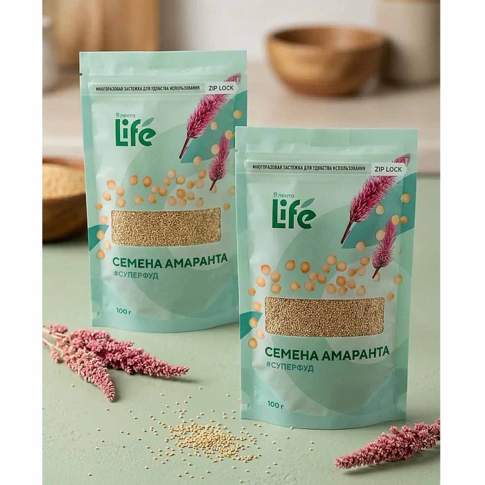 Семена амаранта Лента Life очищенные 100гр м/у