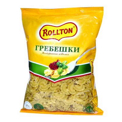 Макароны Роллтон гребешки в/с 400гр м/у