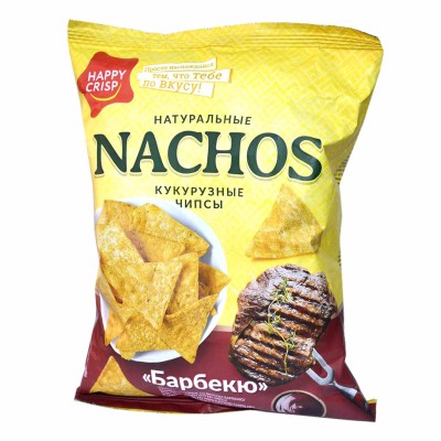 Чипсы кукурузные Happy Nachos со вкусом барбекю 75гр