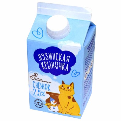 Снежок Лузинская крыночка 2,5% 450гр т/п