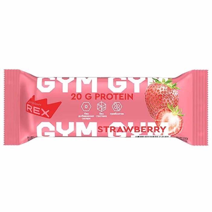 Батончик протеиновый GYM Клубничный десерт 60гр м/у