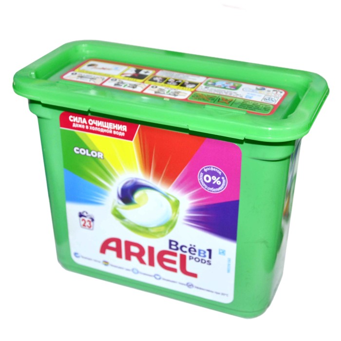 Капсулы для стирки Ariel Liquid Capsules Color 23*27гр пэт