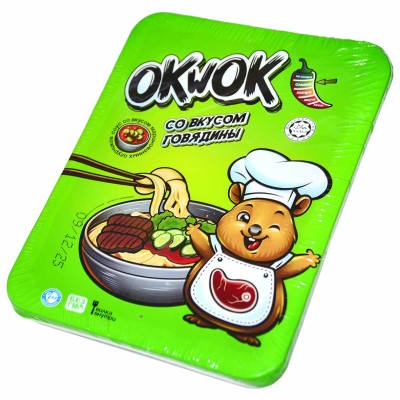 Лапша OkWok со вкусом говядины 100гр пэт