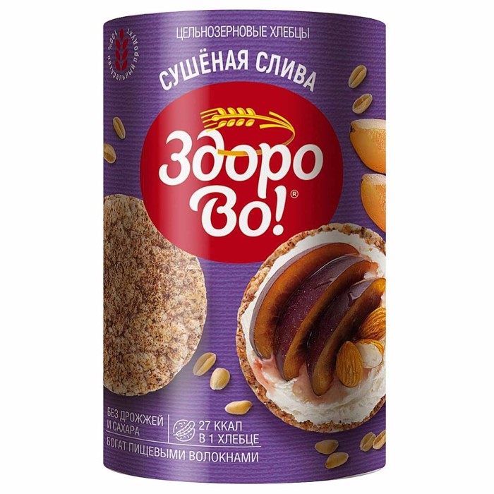 Хлебцы ЗдороВо! Сушеная слива 115гр м/у