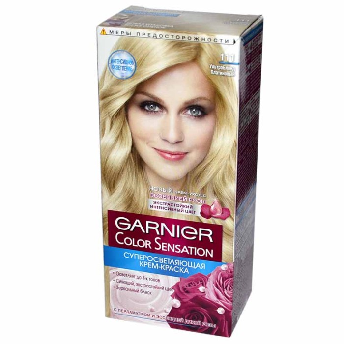 Краска для волос Garnier Color Sansation 111 Ультраблонд платиновый к/у