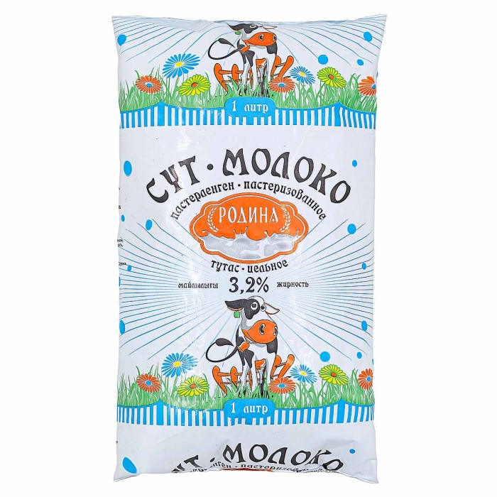 Молоко Родина 3,2% 1л м/у