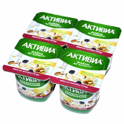Йогурт Активия мюсли 3,1% 110гр пэт