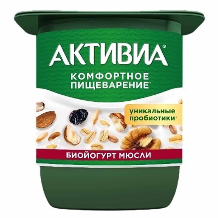 Йогурт Активия мюсли 3,1% 110гр пэт