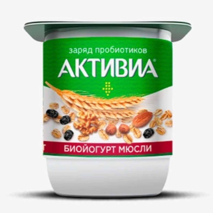 Йогурт Активия мюсли 3,1% 110гр пэт