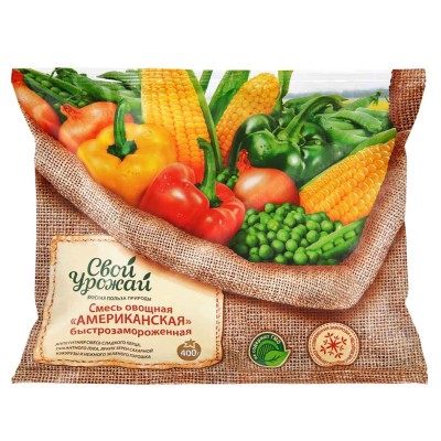 Смесь овощная Свой Урожай Американская 400гр м/у