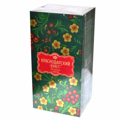 Чай Краснодарский букет с мятой зеленый 25*2гр к/у