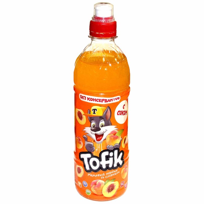 Напиток Tofik медовый персик со сливками негаз 0,5л пэт