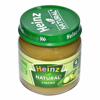 Пюре Heinz кабачки с 4мес 80гр ст/б