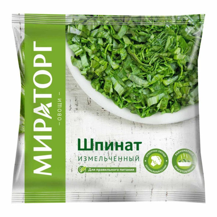 Шпинат Витамин измельченный 400гр м/у