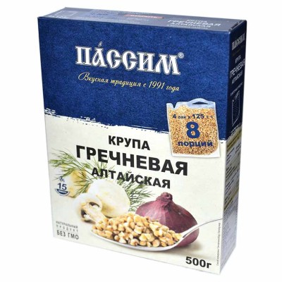 Крупа гречневая Пассим Алтайская 4*125гр к/у