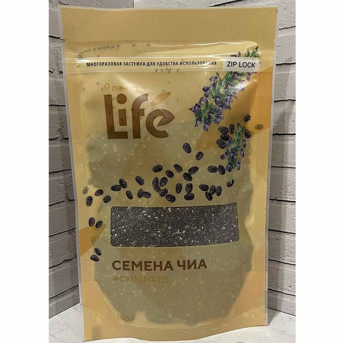Семена чиа Лента Life 100гр м/у