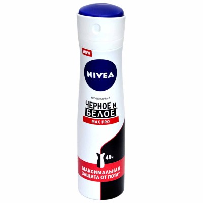 Дезодорант Nivea Черное и белое Max Pro 150мл ж/б