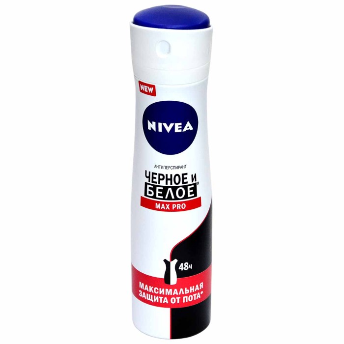 Дезодорант Nivea Черное и белое Max Pro 150мл ж/б