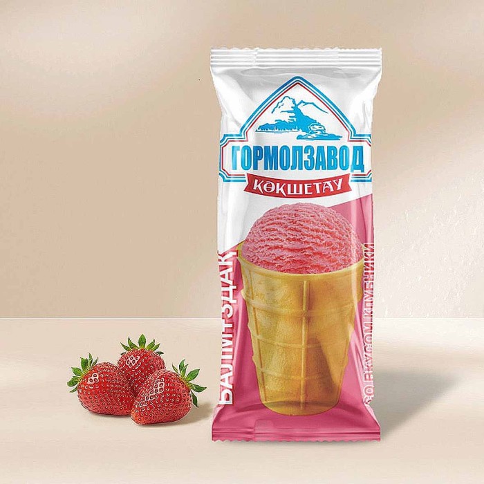Мороженое Гормолзавод Молочное со вкусом клубники 80гр м/у