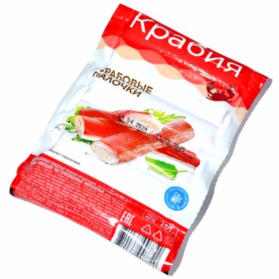 Палочки крабовые Крабия имитация 200гр м/у