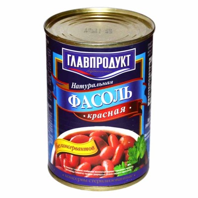 Фасоль Главпродукт красная 410гр ж/б