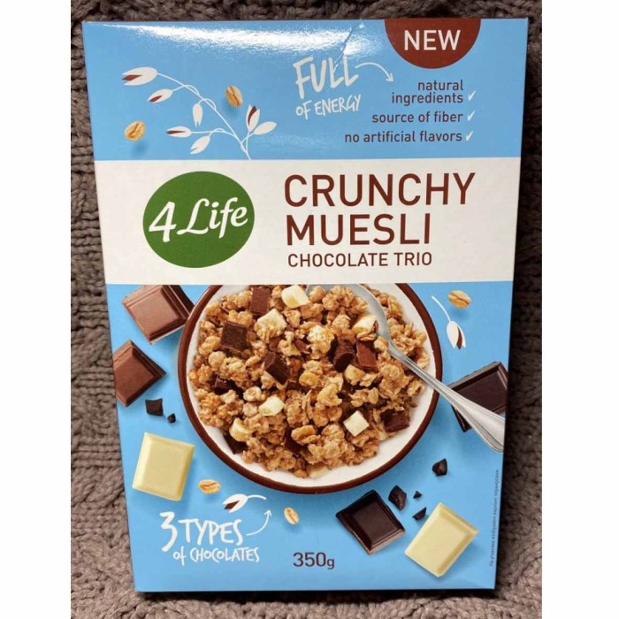 Мюсли 4Life Хрустящие два шоколада 350гр к/у