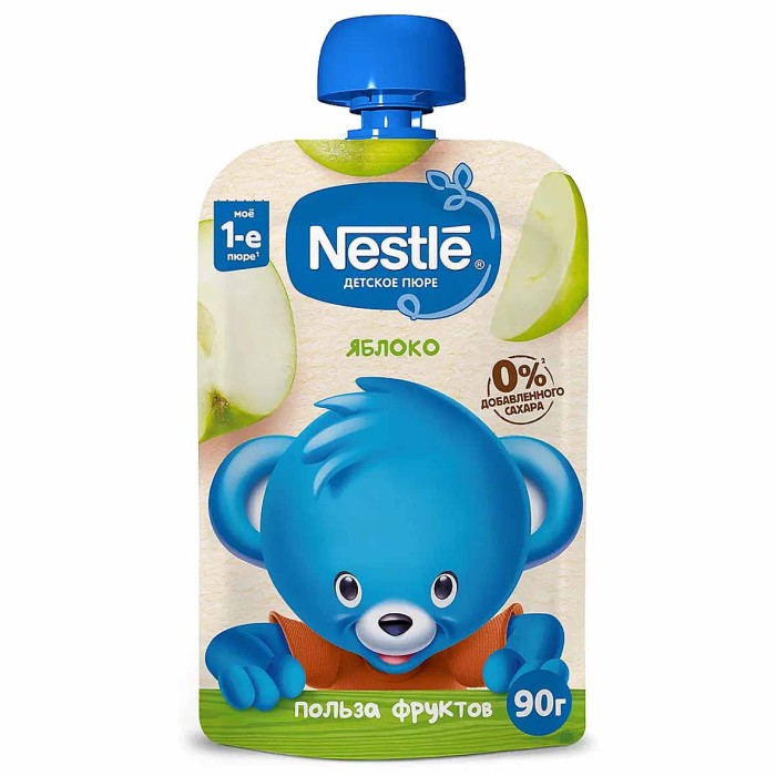 Пюре Nestle яблоко с 6мес 90гр пауч