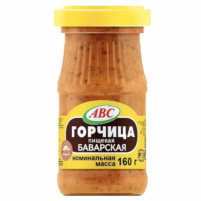 Горчица АВС Баварская 160гр ст/б