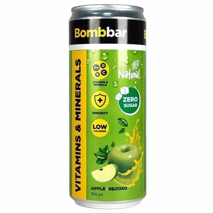 Напиток Bombbar Лимонад со вкусом яблока 0,330мл ж/б