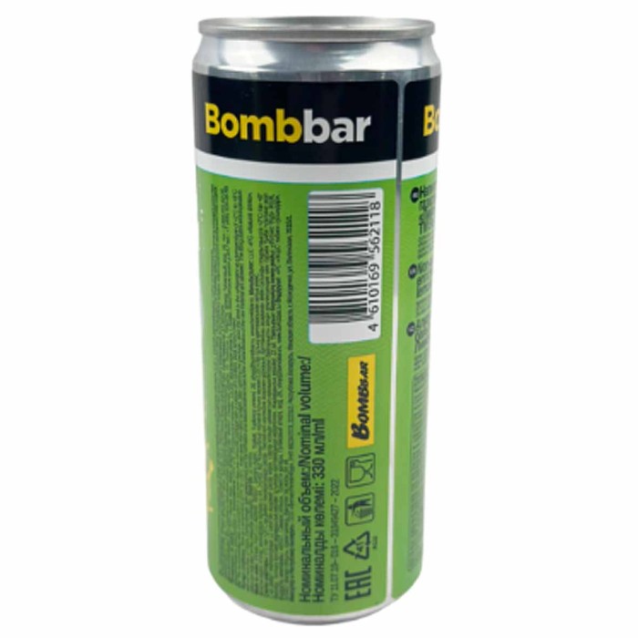 Напиток Bombbar Лимонад со вкусом яблока 0,330мл ж/б