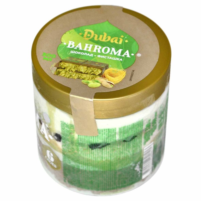 Мороженое Bahroma Dubai фисташка-шоколад-кадаиф 320гр пэт