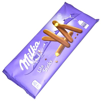Печенье Milka Лила Стикс покрытое молочным шоколадом 112гр м/у