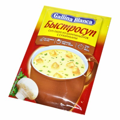 Суп-пюре Gallina Blanca из шампиньонов с сухариками 17гр м/у