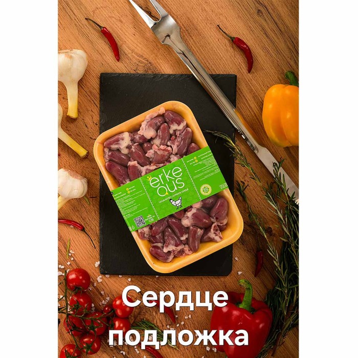 Сердце ERKE QUS подложка св/м