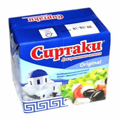Сыр рассольный Сиртаки для греческого салата Original 55% 500гр пэт