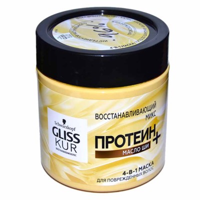 Маска для волос Gliss Kur Протеин+ масло ши 400мл пэт