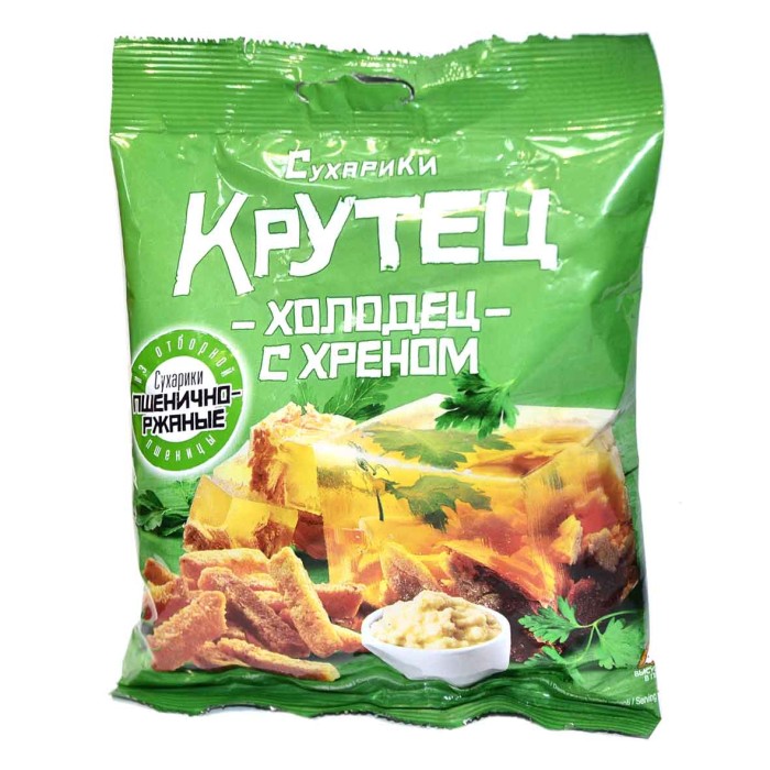 Сухари Крутец вкус холодец с хреном 80гр м/у