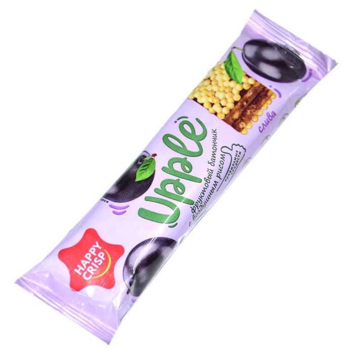 Happy Crisp Upple слива и воздушный рис 22гр м/у