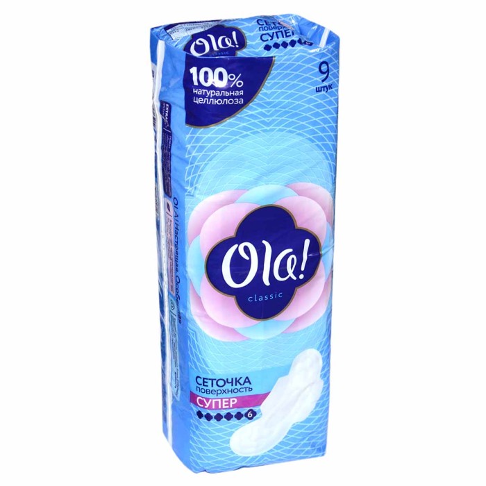 Прокладки Ola Classic Wings Super сеточка 9шт м/у