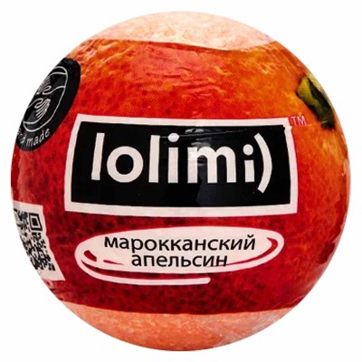 Бомба для ванн Lolimi) Марокканский апельсин шар 135гр в/у