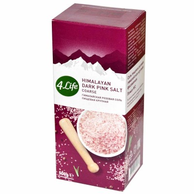 Соль гималайская 4Life розовая крупная 500гр к/у